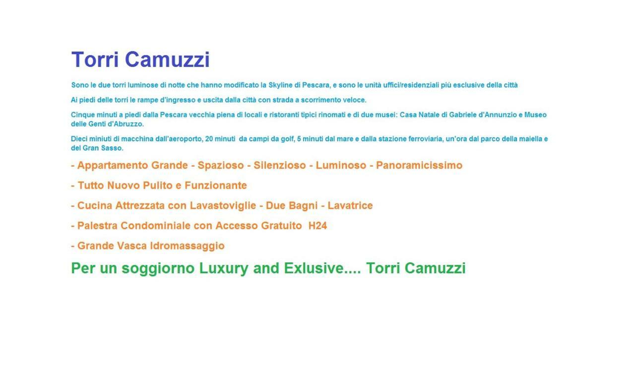 Torri Camuzzi Exclusive Luxury Apartment بيسكارا المظهر الخارجي الصورة